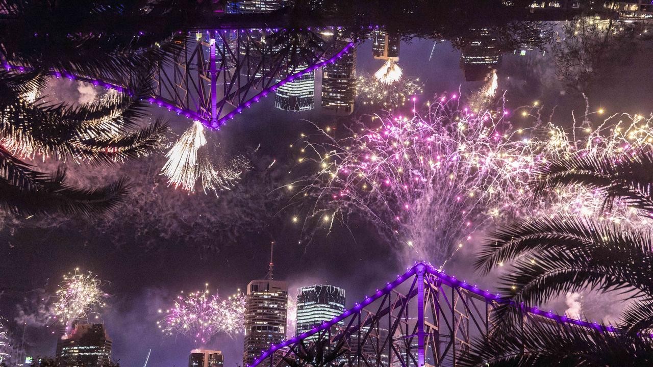 Firework display of River Fire 2023. Multiple exposure. Pic: Matthew Poon