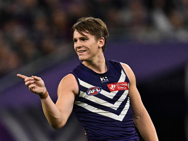 Fremantle co-vice captain Caleb Serong. Picture: Daniel Carson/AFL Photos via Getty Images