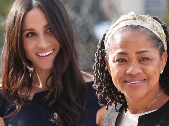 (FILES) In this file photo taken on May 18, 2018 US actress and fiancee of Britain's Prince Harry Meghan Markle (L) arrives with her mother Doria Ragland at Cliveden House hotel in the village of Taplow near Windsor, on the eve of her wedding to Britain's Prince Harry. - Prince Harry's wife Meghan has returned to Canada following the couple's bombshell announcement that they were quitting their frontline royal duties, their spokeswoman said on January 10, 2020. The Duke and Duchess of Sussex spent an extended Christmas break in Canada with their baby son Archie, before returning to break the news that they wanted to "step back" from their roles as senior members of the Royal family. (Photo by STEVE PARSONS / POOL / AFP)