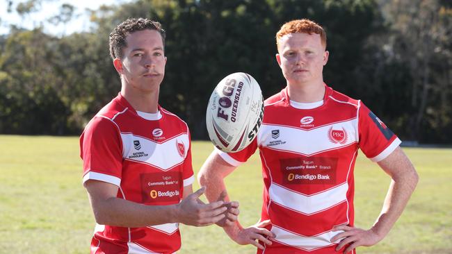 Palm Beach Currumbin State High School’s Tom Weaver and Oskar Bryant are Titians’ signings.