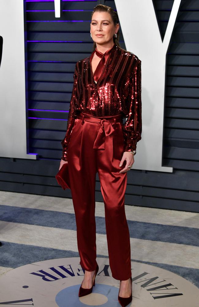 Ellen Pompeo attends the 2019 Vanity Fair Oscar Party hosted by Radhika Jones at Wallis Annenberg Center for the Performing Arts on February 24, 2019 in Beverly Hills, California. (Photo by Dia Dipasupil/Getty Images)