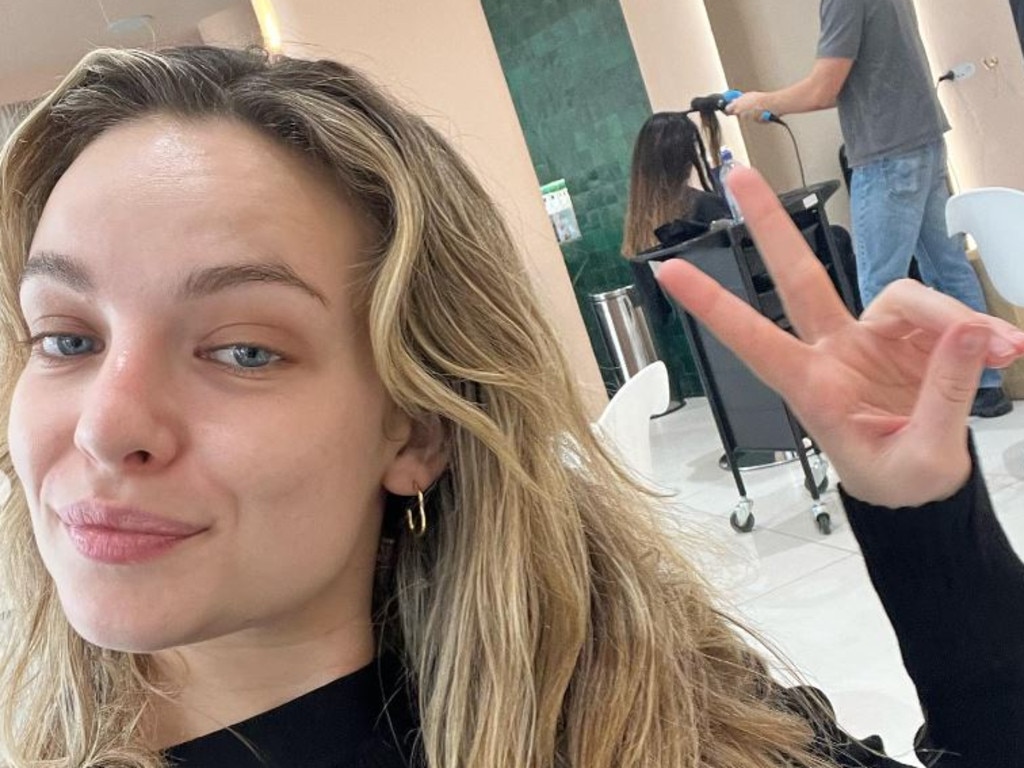 She said daily styling had damaged her hair. Picture: Instagram/Abbie Chatfield