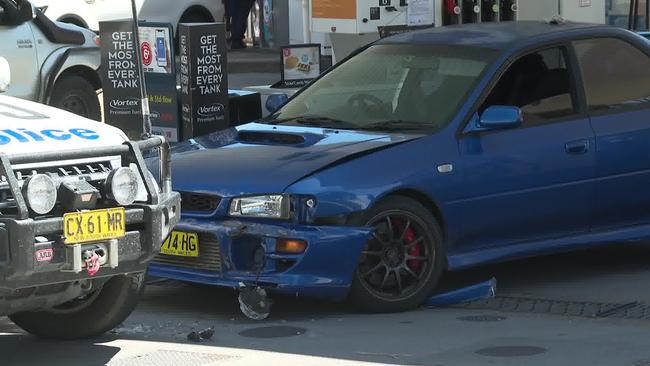 Harris rammed a police car three times. Picture: TNV