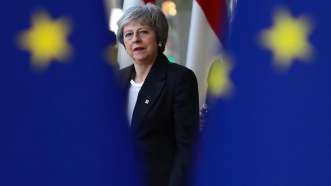 British Prime Minister Theresa May in Brussels. Picture: Getty Images