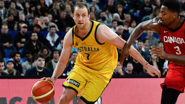 Ingles in action for the Boomers against Canada. Picture: Getty Images