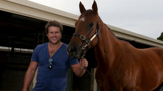 Campbell Brown has an unusual memento of horse Sweet Idea. Picture: Regi Varghese