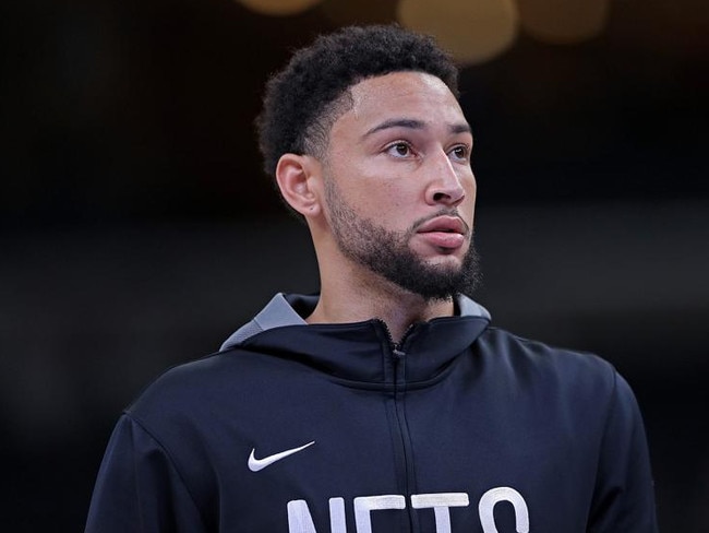 MEMPHIS, TENNESSEE - OCTOBER 24: Ben Simmons #10 of the Brooklyn Nets warms up before the game against the Memphis Grizzlies at FedExForum on October 24, 2022 in Memphis, Tennessee. NOTE TO USER: User expressly acknowledges and agrees that, by downloading and or using this photograph, User is consenting to the terms and conditions of the Getty Images License Agreement. (Photo by Justin Ford/Getty Images)