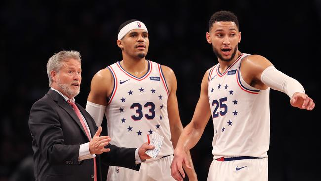 Simmons has a good relationship with Brett Brown. Picture: Getty/AFP