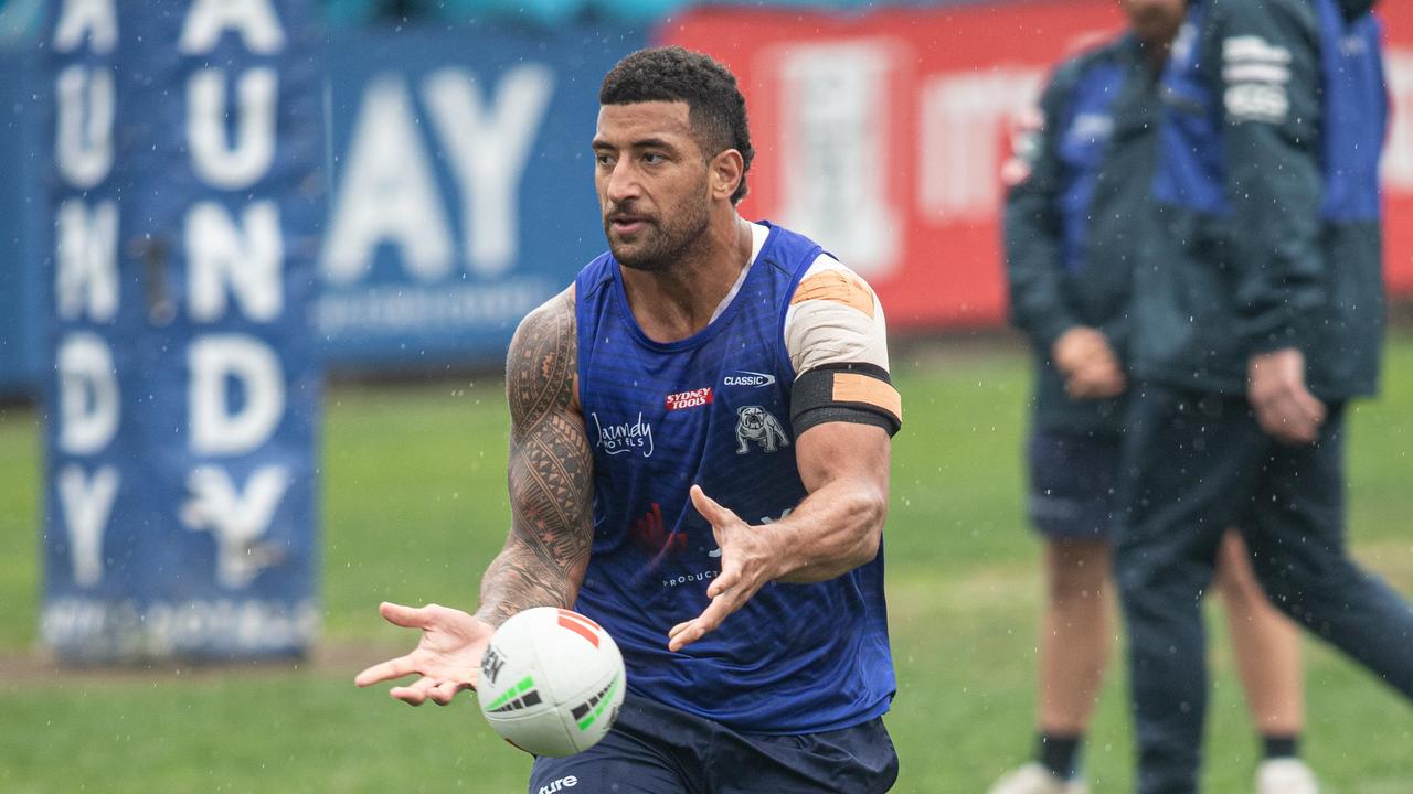 Viliame Kikau is back for the Bulldogs after missing several months with a pec injury. Picture; Julian Andrews