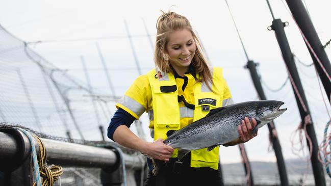 JBS Australia CEO Brent Eastwood says ‘the Huon brand is widely recognised for its premium Tasmanian salmon product offering’. Picture: Huon Aquaculture