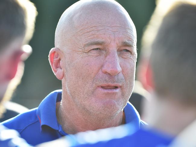 Mornington Coach Simon Goose is seen during the MPNFL Div 1 match at Eric Bell Reserve, Frankston North, Melbourne, Saturday, April 20, 2019. MPNFL Div 1: Pines v Mornington. (AAP Image/James Ross) NO ARCHIVING