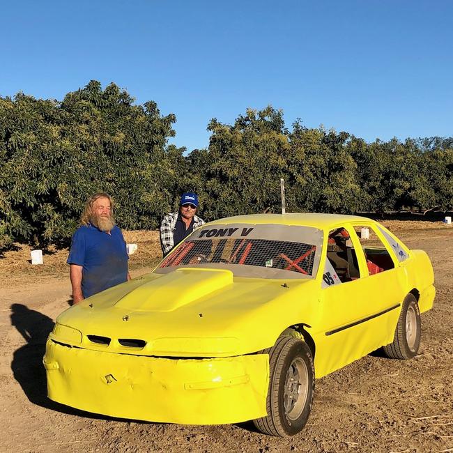 Mareeba Speedway divers Tony Villella and Bill Stolzenberg. PIC: Sarah Nicholson