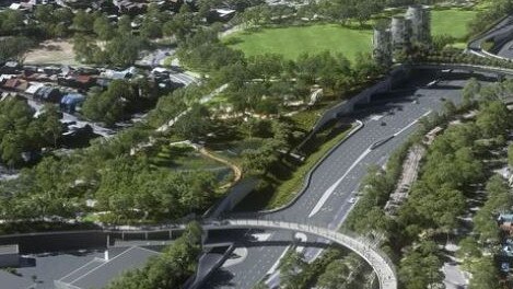 Artist impression of the promised Rozelle Parklands.