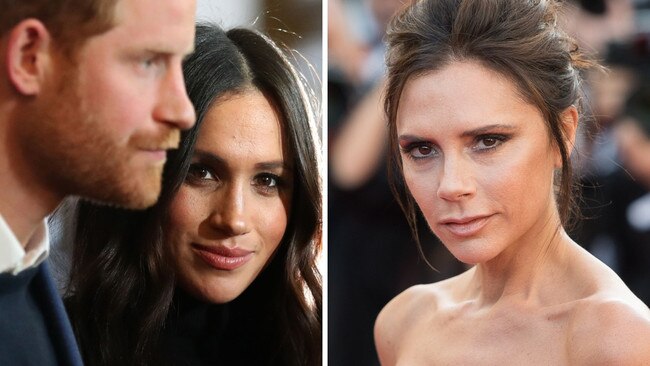 David and Victoria Beckham, longtime friends of Harry and Meghan, have allegedly been accused of leaking sources about the couple. Picture: Getty Images