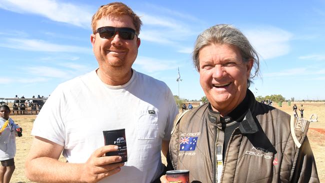 Father and Son team, Daniel and Keith Callinan at Finke Desert Race 2022. Picture: (A)manda Parkinson