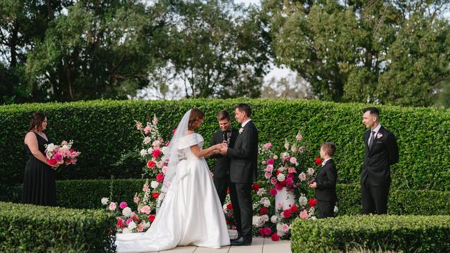 Sarah Lye and Ben Henry’s wedding. Picture: Sam Wyper Photography