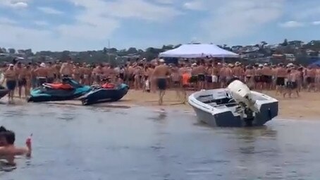 Police shut down a large Australia Day party at Lilli Pilli on Tuesday. Picture: Instagram