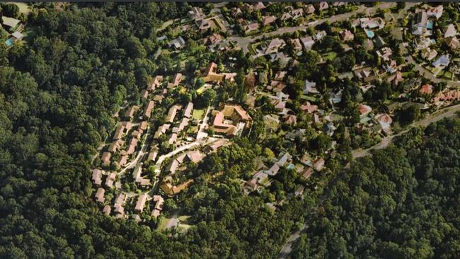 An aerial view of the site.