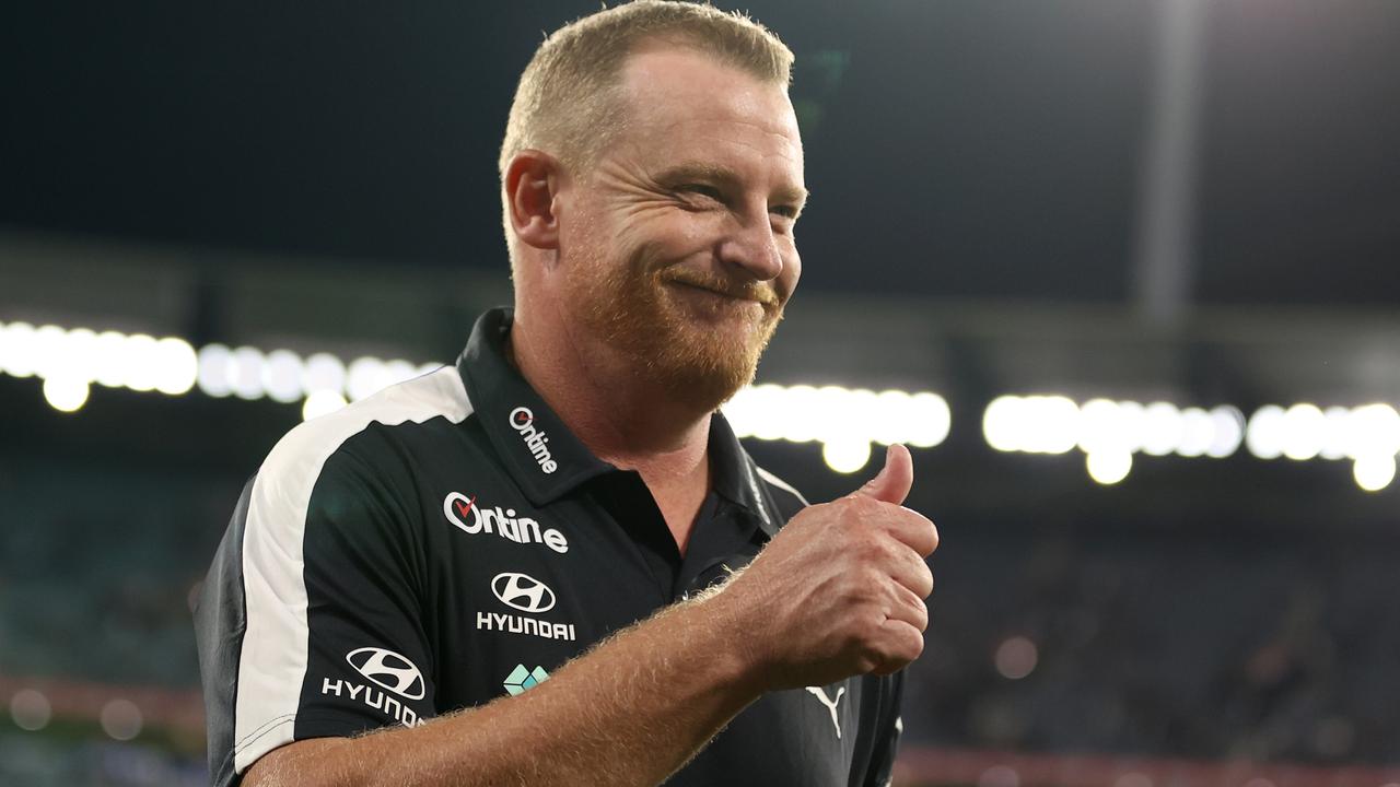 Michael Voss could coach the Blues remotely. Picture: Getty Images