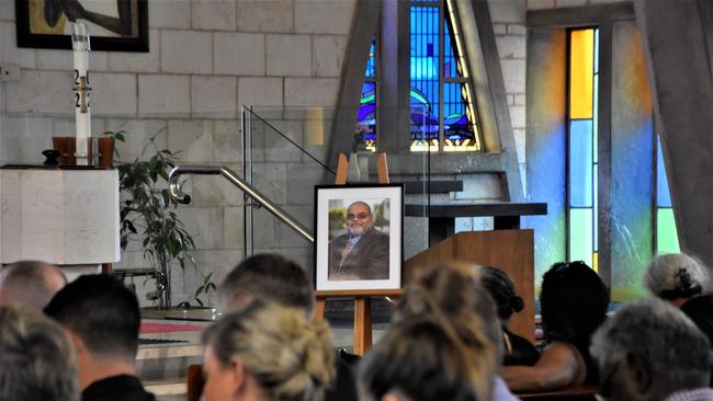 Hundreds of Territorians gathered in the St Mary's Cathedral for the state funeral of former Arafura MLA Lawrence Costa. Picture: Sierra Haigh