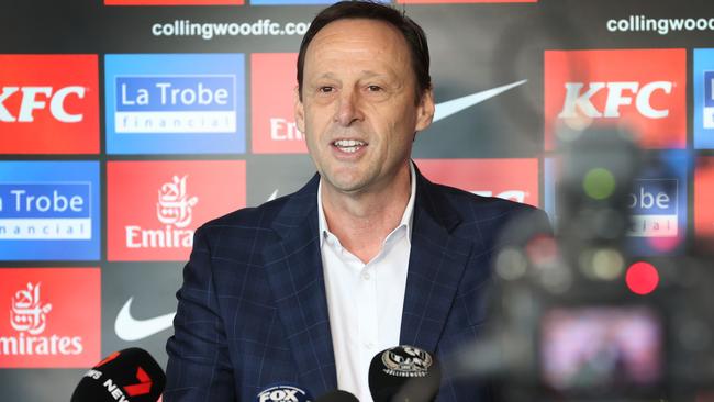 Collingwood CEO Mark Anderson press conference on Jordan De Goey.                      Picture: David Caird