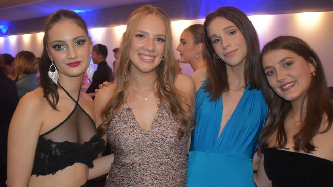 Lucinda Davidson, Amelia Garvey, Hayley Turner and Daphne Smeaton at Queensland Academies Creative Industries formal.