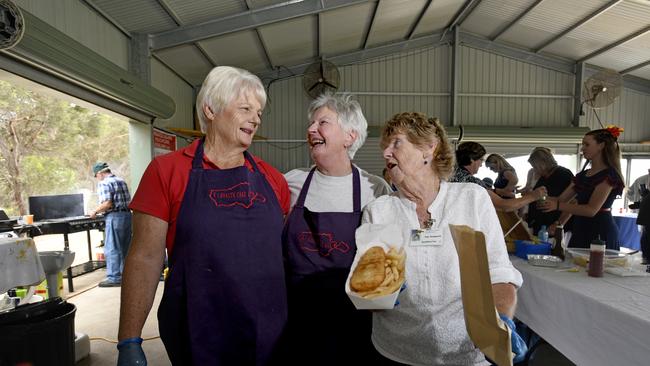 Leonie Florance, Gwyn Hallam and Polly Wadsworth from the Kangaroo Island Healthcare Auxiliary. Picture: Naomi Jellicoe