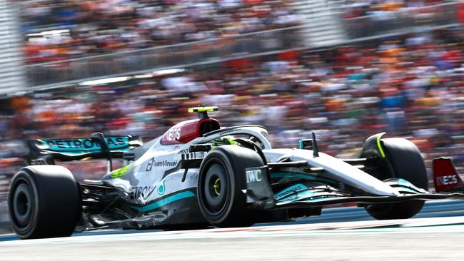 Lewis Hamilton in action during the US Grand Prix. Picture: Getty Images