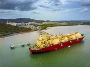 One of the there Curtis Island LNG plants captured by a drone. Picture: Aerial Media Gladstone