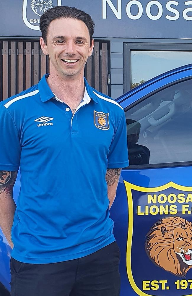 Noosa Lions Football Club Premier men's team coach Ben Amson.