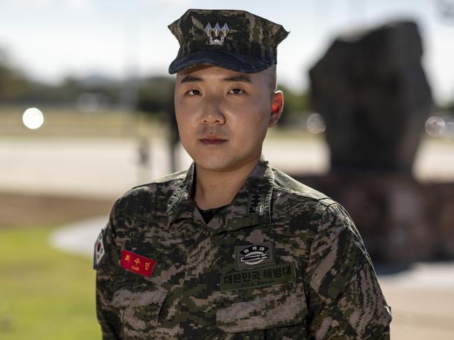 Republic of Korea Armed Forces Captian Soo Min Choi at Lavarack Barracks in Townsville during Exercise Talisman Sabre 2021 (TS21).TS21 is the largest bilateral training activity between Australia and the United States and is on now through to the end of the month. Held every two years, TS21 aims to test Australian interoperability with the US and other participating forces in complex warfighting scenarios.  In addition to the US, TS21 involves forces from Canada, Japan, Republic of Korea, New Zealand, and the UK. The exercise includes a Field Training Exercise incorporating force preparation (logistic) activities, amphibious landings, ground force manoeuvres, urban operations, air combat and maritime operations.   Activities will peak from 18-31 July across Queensland. TS21 is a major undertaking for all attending nations and demonstrates the combined capability to achieve large-scale operational outcomes within a COVID-19 safe environment. Picture: Lauren Larking