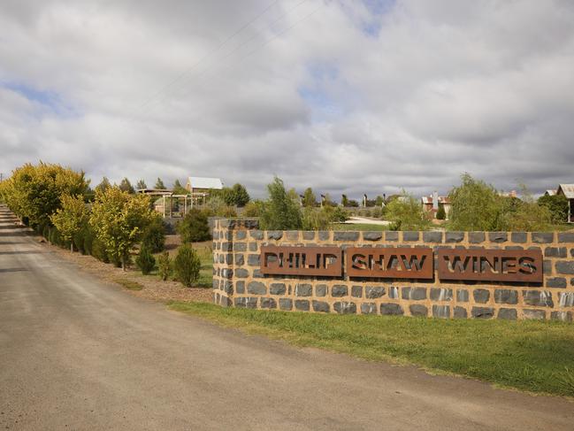 The entrance at Philip Shaw Wines, Orange.