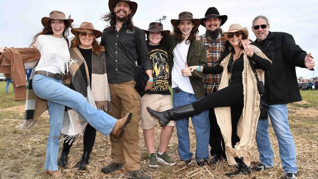 Mikayla, Rachael, Kane, Hunter, Rider, Jake, Tracy, Steve Durrant at Lighthouse Country Music Festival, Burnett Heads. Picture: Patrick Woods.