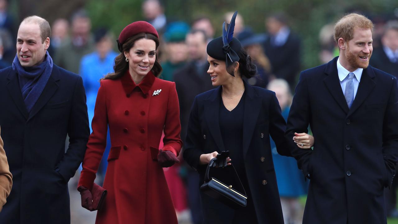 These photos from Christmas Day in 2018 came amid rumours of a rift between Kate and Meghan. Picture: Stephen Pond/Getty Images