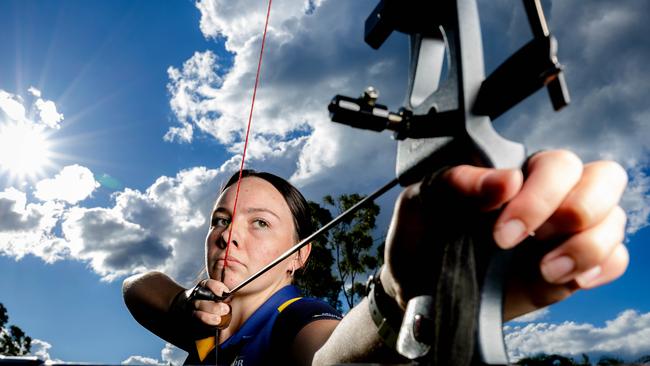 Redland teen Gabrielle West has her sights set on getting to Canada for the World Archery Youth Championships but she first has to raise $10,000. Picture: Richard Walker