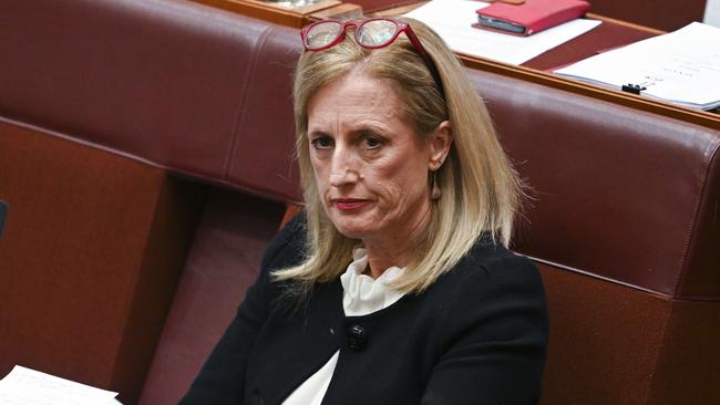 Senator Katy Gallagher during Question time in the Senate Chamber on Tuesday. Picture: NCA NewsWire / Martin Ollman