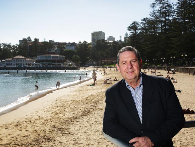 Manly by-election candidate Ron Delezio at Manly Ferry Wharf.