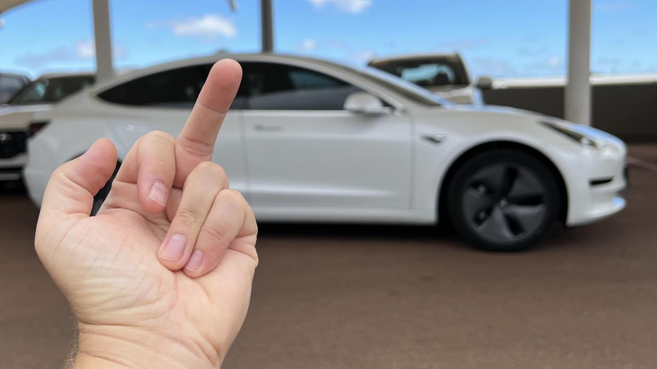 Reddit user OzzyManReviews posted this photo in protest of Elon Musk. Picture: Reddit