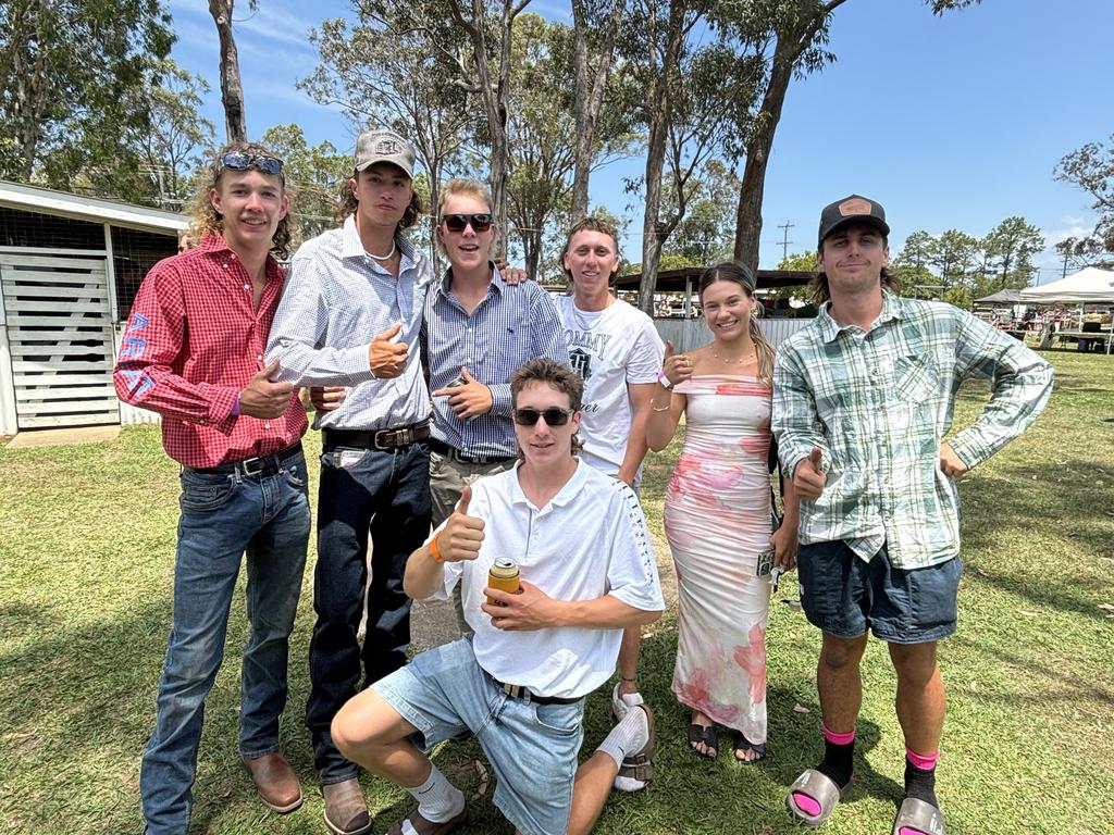 Racegoers at the Torbanlea Picnic Races.