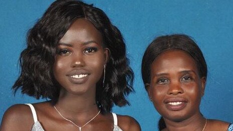 Adut Akech and her mother. Photo: Instagram.