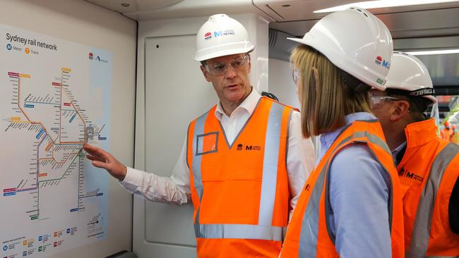 NSW Premier Chris Minns and NSW Minister for Transport Jo Haylen after making an announcement about the Metro South West project this month. Picture: NCA Newswire /Gaye Gerard