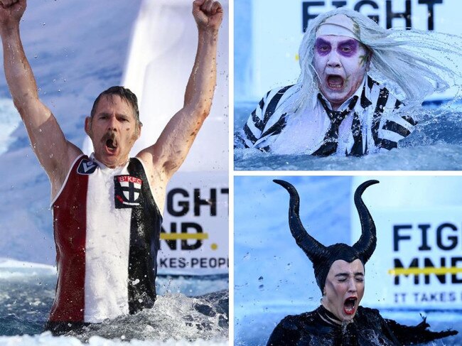 Aussie stars went down the Big Freeze slide.