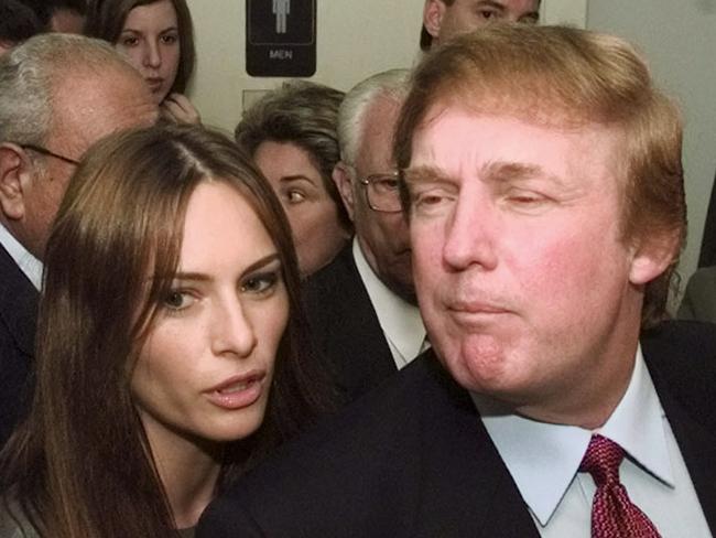 Melania and Donald in 1999. Picture: AFP