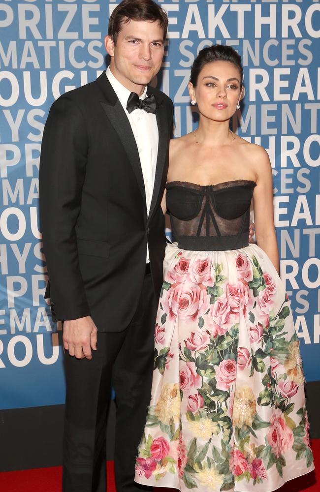 Ashton praised wife Mila Kunis for her support since his diagnosis. Picture: Jesse Grant/Getty Images