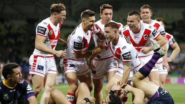 Euan Aitken scored a stellar try off a strip. Picture: AAP.