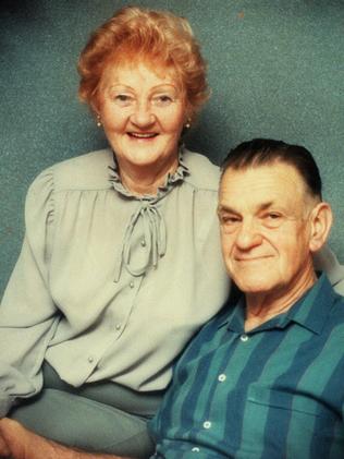 Pauline Hanson’s parents Hannorah and Jack Seccombe (pictured) were hardworking milk bar owners with strong views. Picture: Supplied