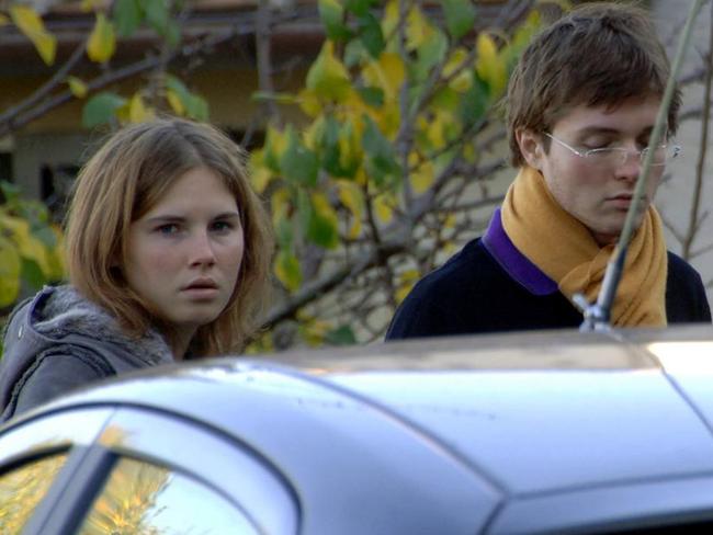 Amanda Knox and Raffaele Sollecito, in November 2007, the month Meredith Kercher was murdered.