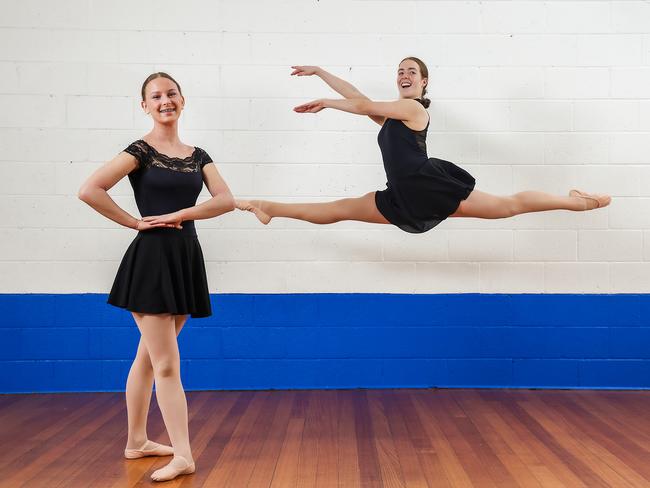 Year 11 students Evie Hamer-Smith and Taya Fraser just completed the VCE subject Dance. Picture: Ian Currie