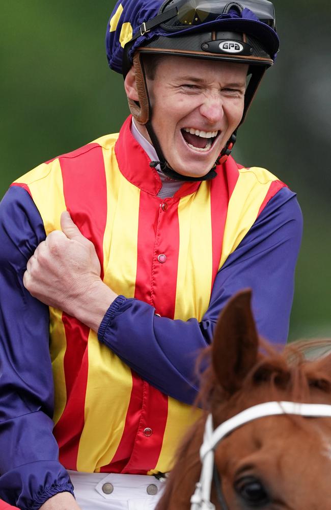 A thrilled McDonald returns to scale after Nature Strip’s big win.