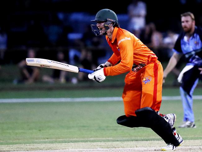Barrier Reef Big Bash Game 1: Badgers v Hurricanes at Griffiths Park. Badgers' Rhys Camilleri. Picture: Stewart McLean